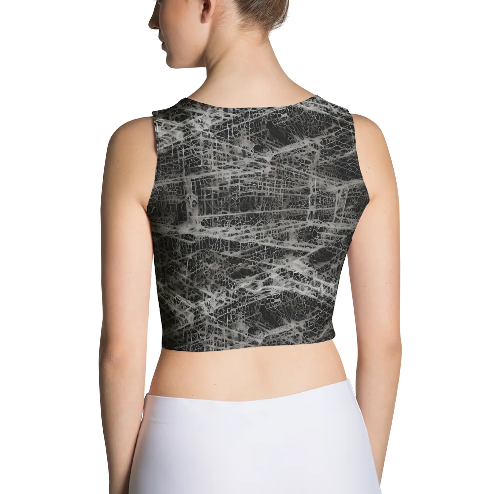 Monochrome Mesh on Crop Top — Back