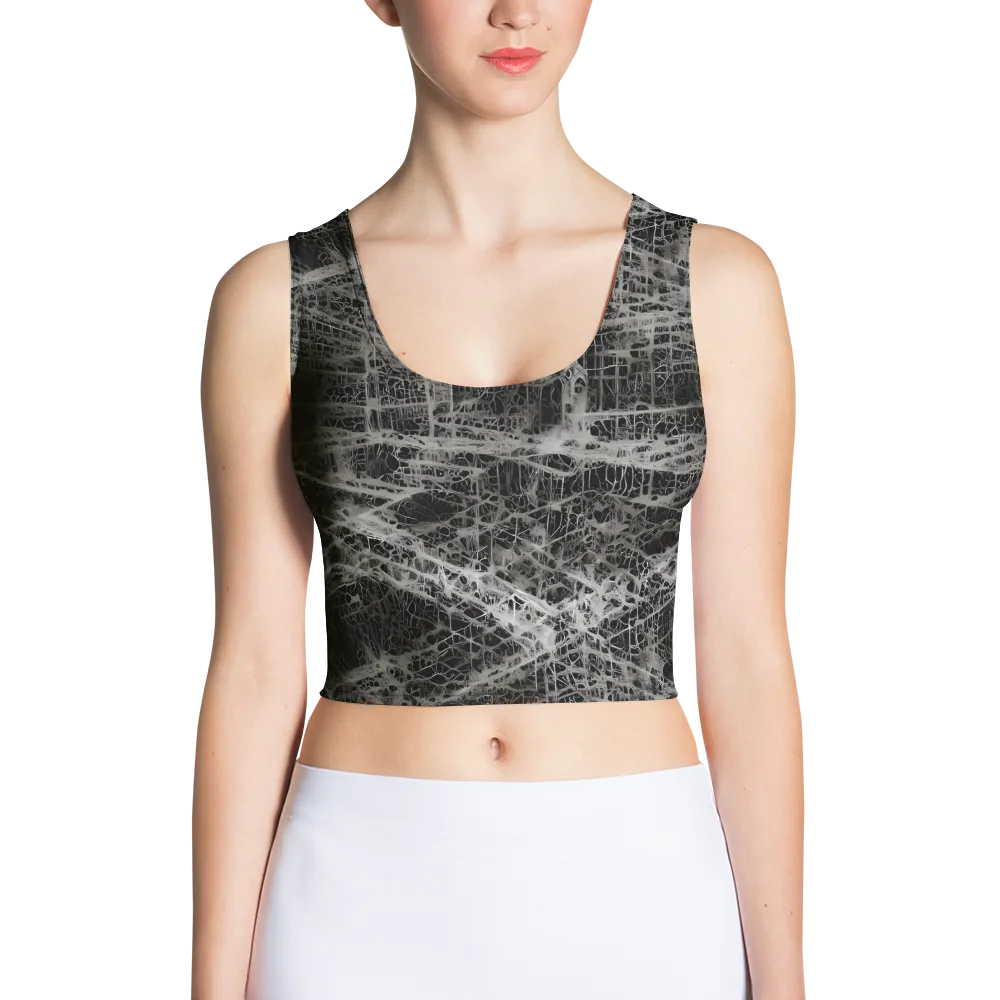 Monochrome Mesh on Crop Top — Front