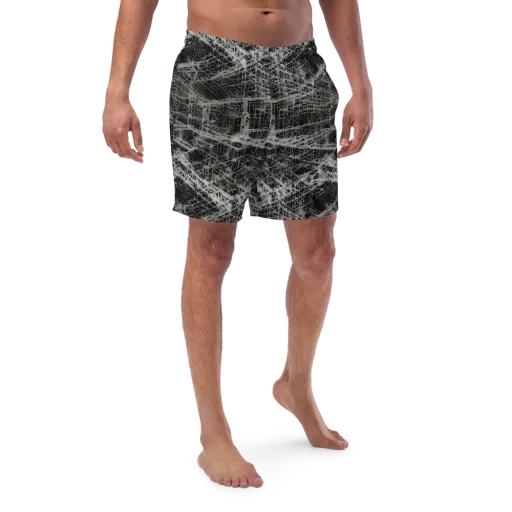 Monochrome Mesh on a Swim Trunks
