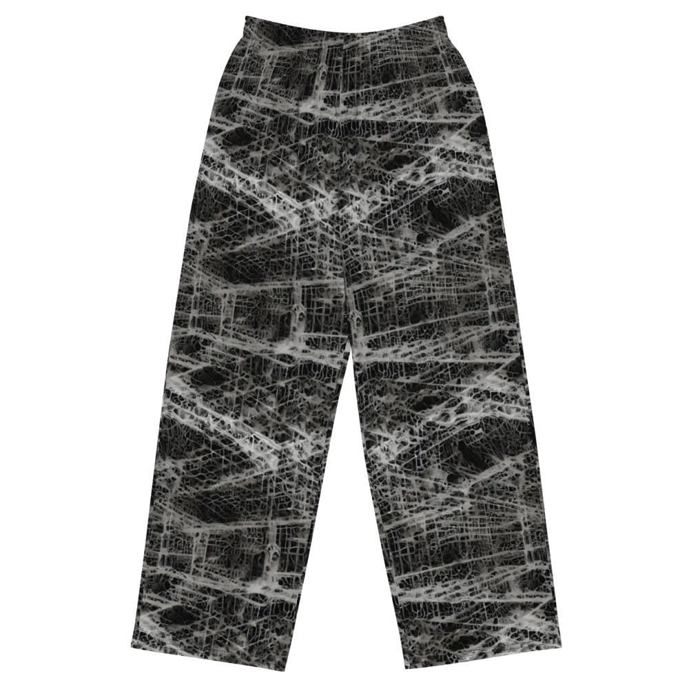 Monochrome Mesh on Wide-Leg Pants — Front