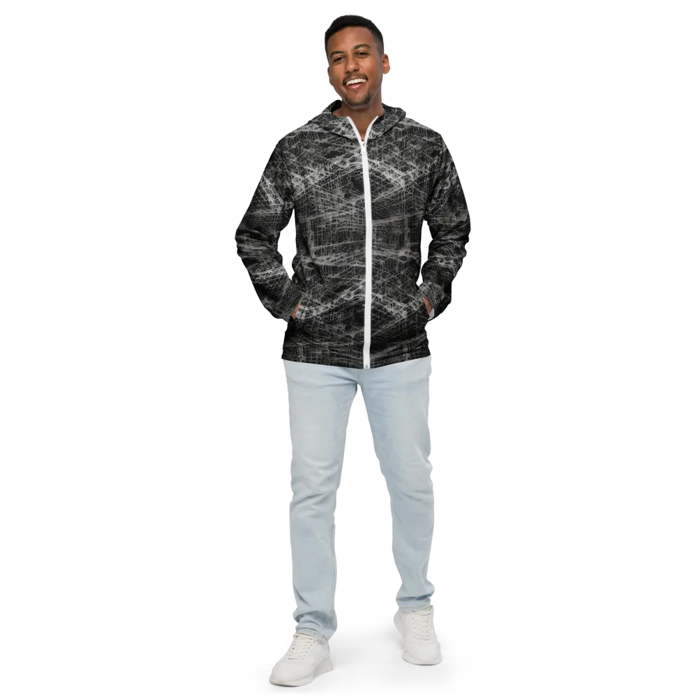 Monochrome Mesh on Men's Windbreaker — Front