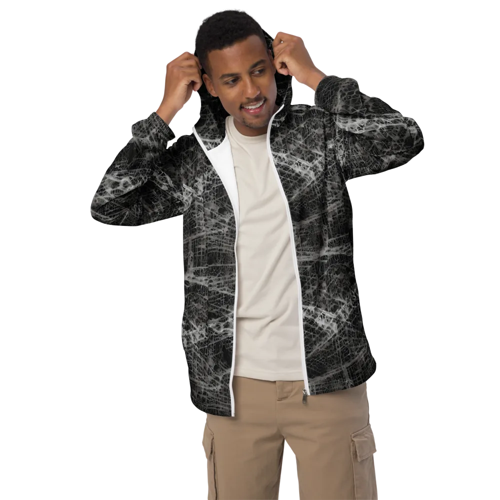 Monochrome Mesh on Men's Windbreaker — Front