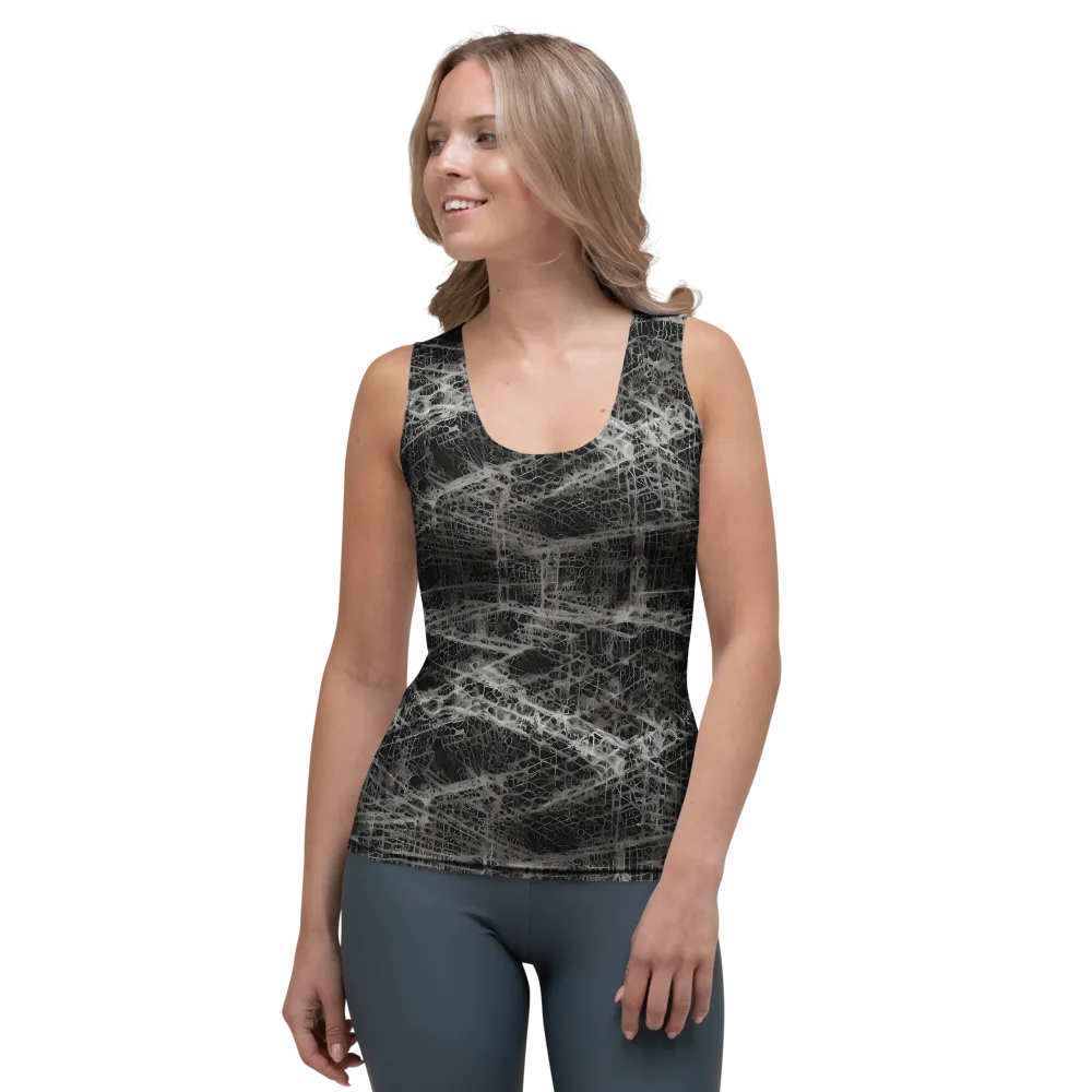 Monochrome Mesh on Women's Tank Top — Front