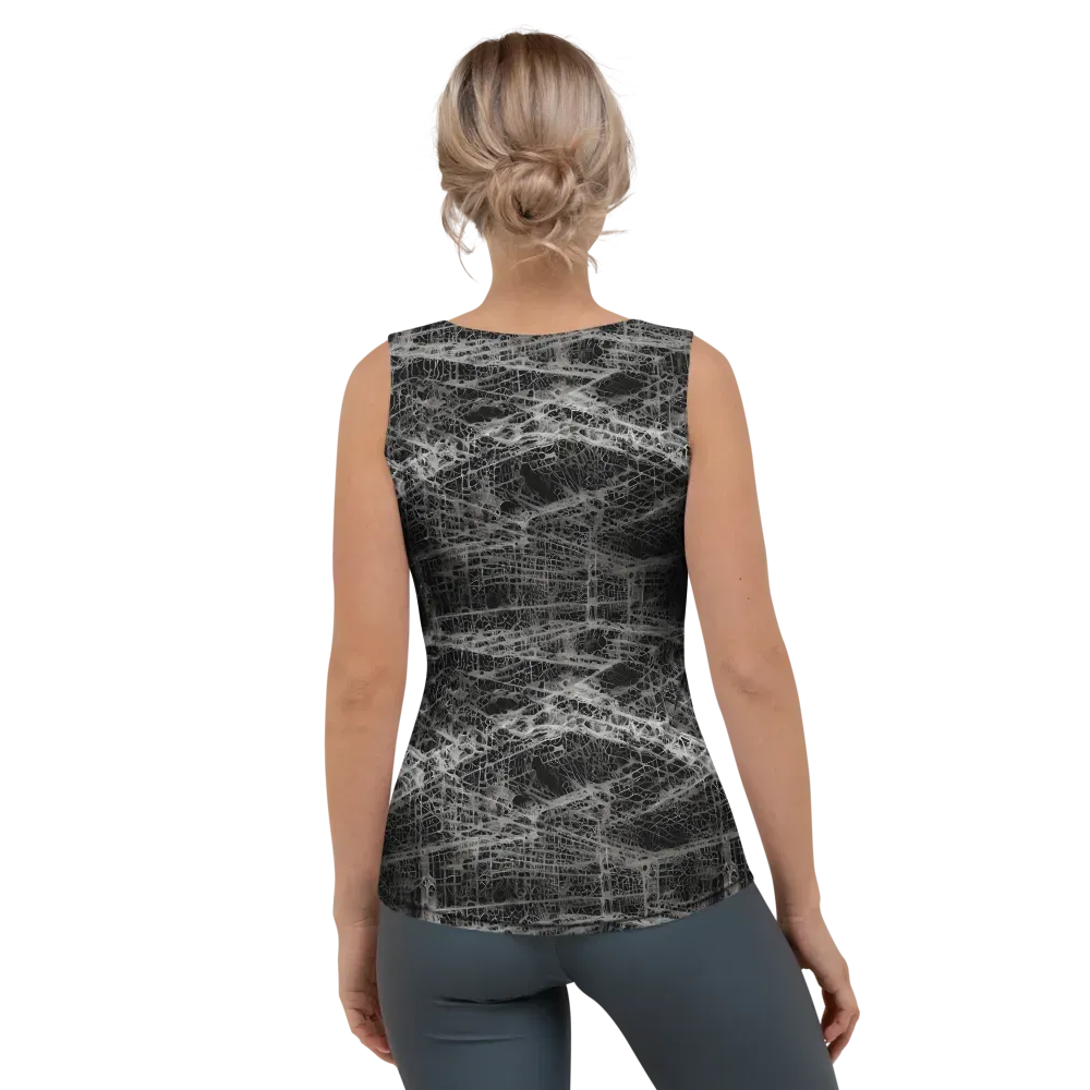 Monochrome Mesh on Women's Tank Top — Back