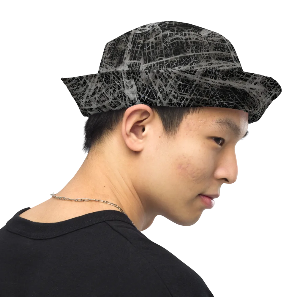 Monochrome Mesh on Reversible Bucket Hat — Right Outside