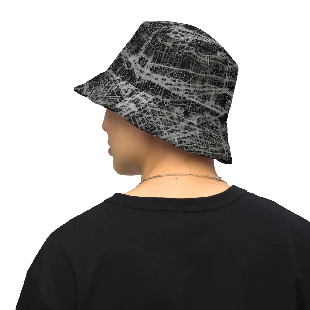 Monochrome Mesh on Reversible Bucket Hat — Back Inside