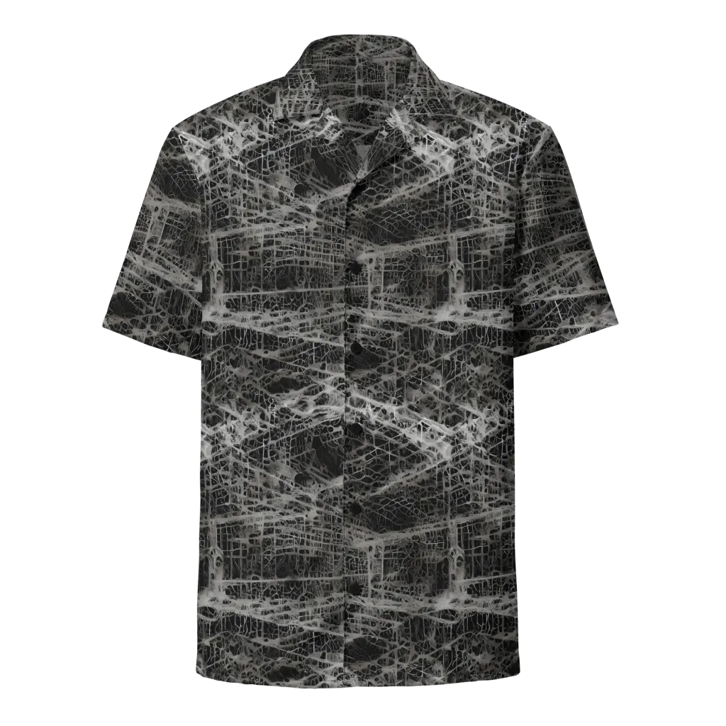 Monochrome Mesh on Button Shirt — Front
