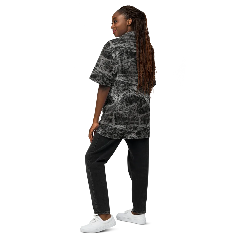 Monochrome Mesh on Button Shirt — Back