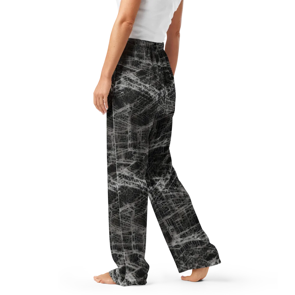 Monochrome Mesh on Women's Pajama Pants — Left