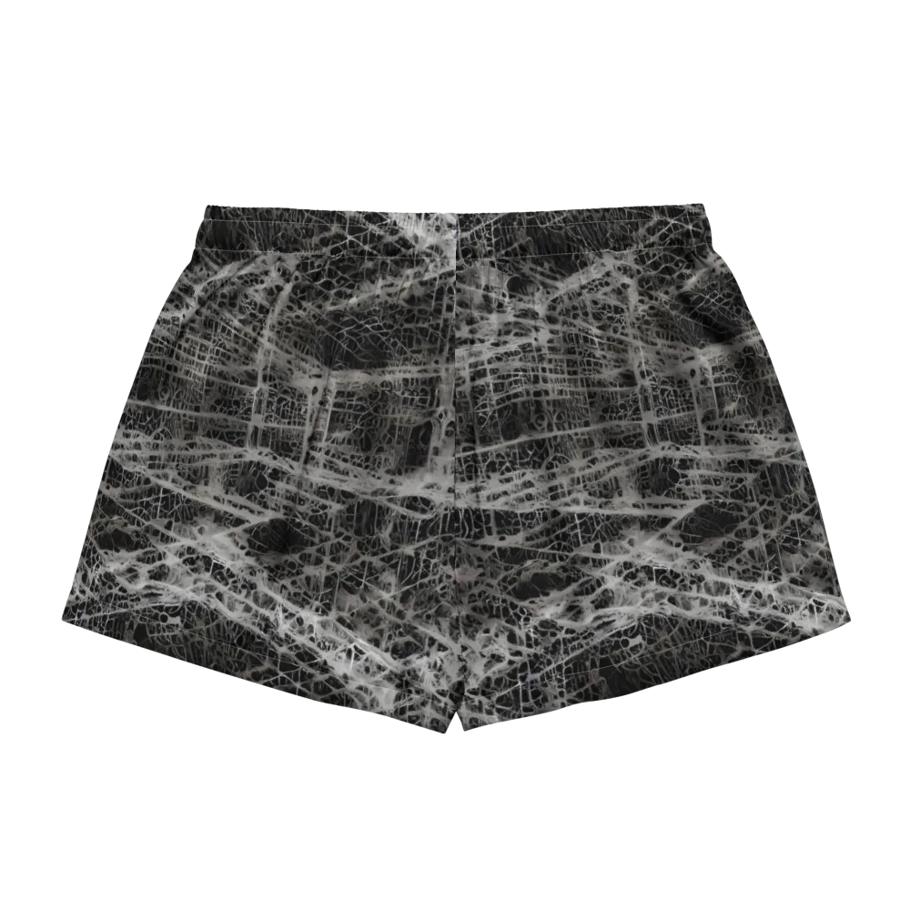 Monochrome Mesh on Women's Pajama Shorts — Back