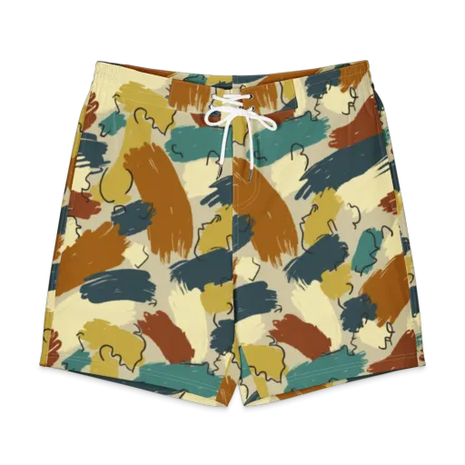 Ochre Gesture on a Men's Board Shorts