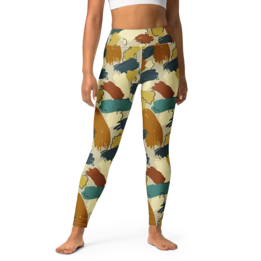 Ochre Gesture on a Yoga Leggings