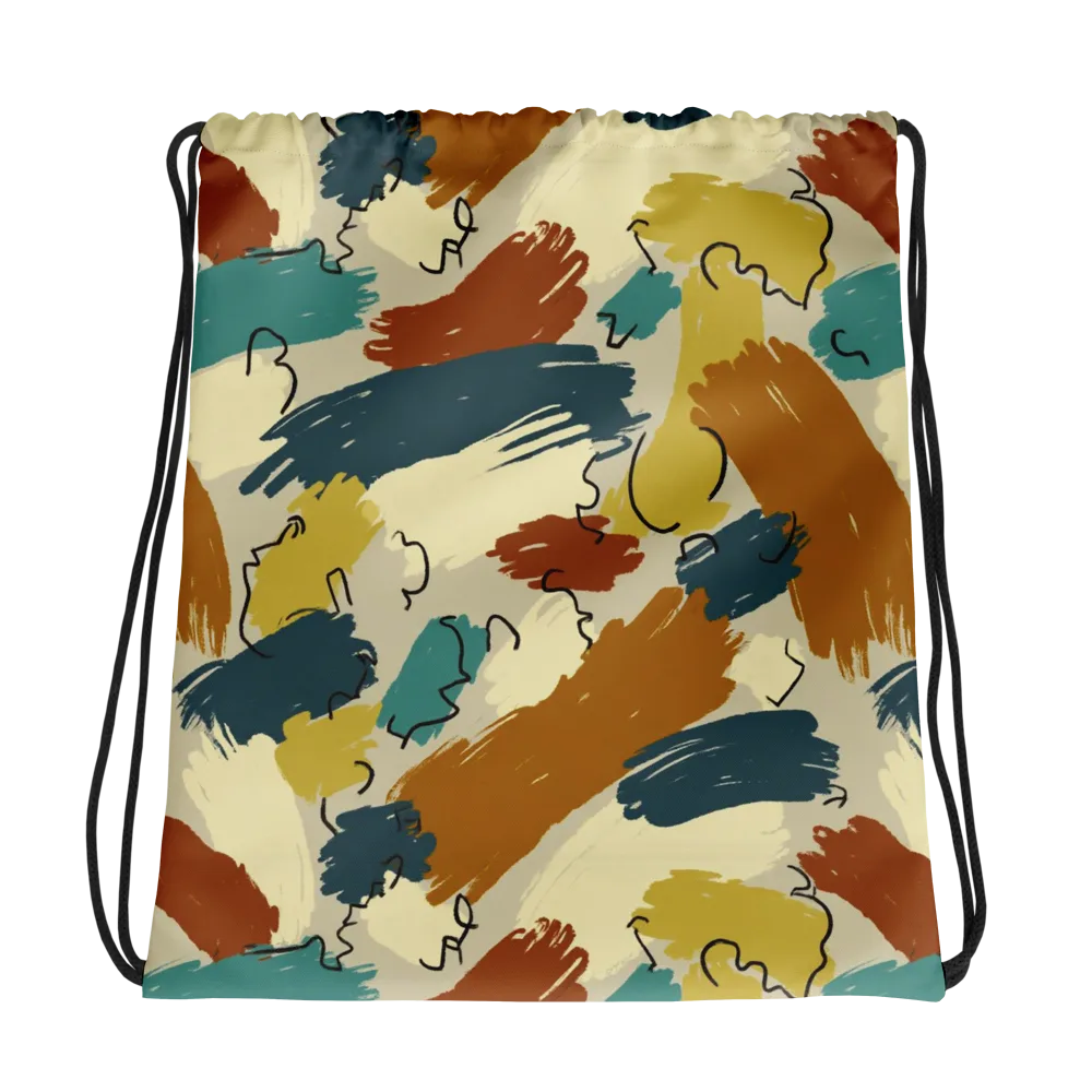 Ochre Gesture on Drawstring Bag — Photo