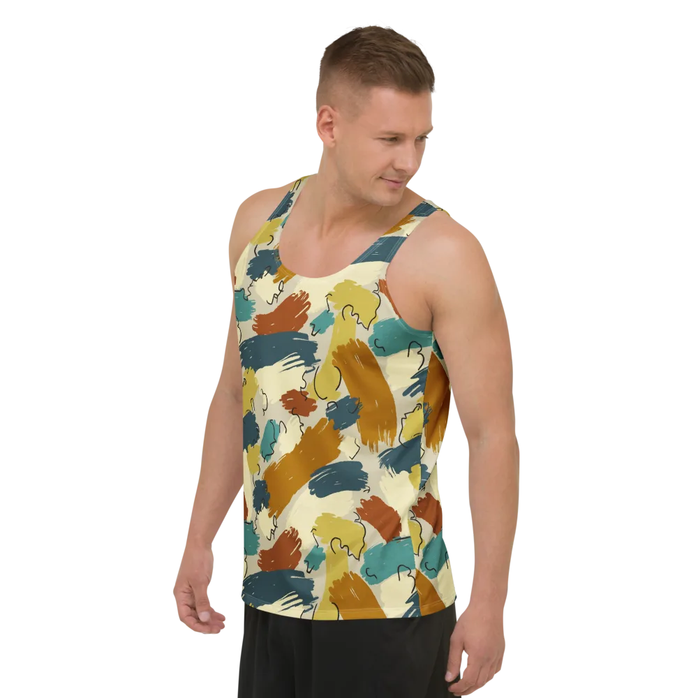 Ochre Gesture on Men's Tank Top — Left Front