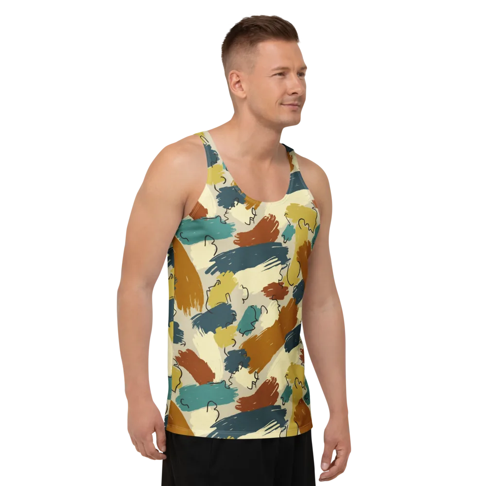 Ochre Gesture on Men's Tank Top — Right Front