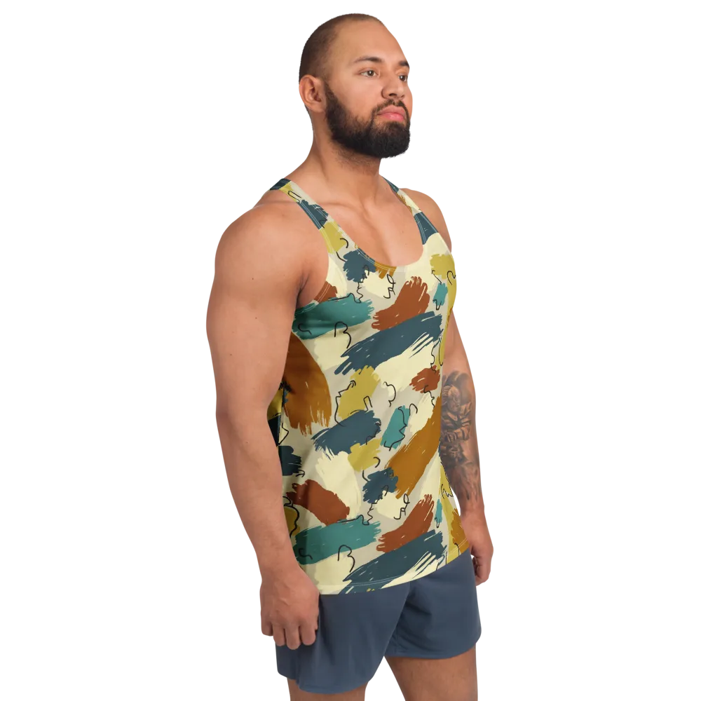 Ochre Gesture on Men's Tank Top — Right Front