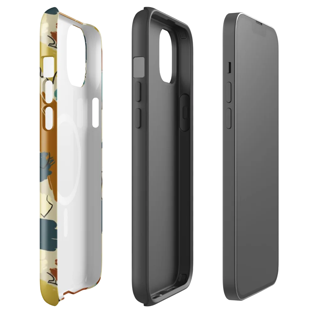 Ochre Gesture on MagSafe Tough Case for iPhone® — Front