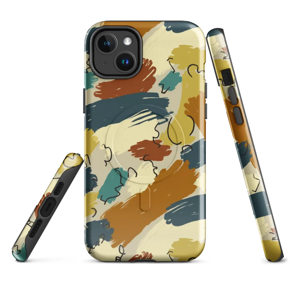Ochre Gesture on MagSafe Tough Case for iPhone® — Front