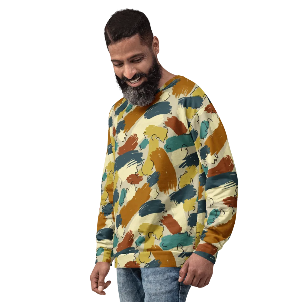 Ochre Gesture on Sweatshirt — Left Front