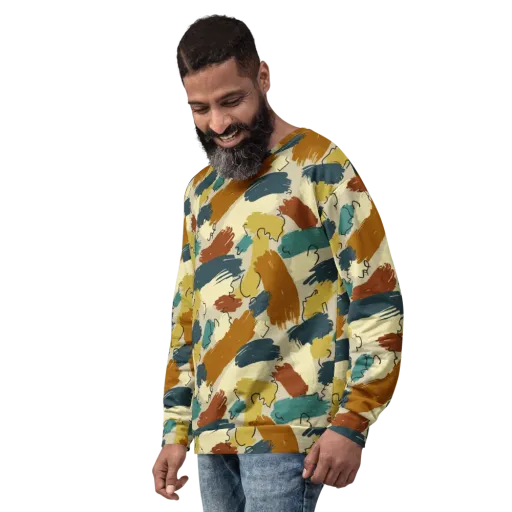 Ochre Gesture on a Sweatshirt