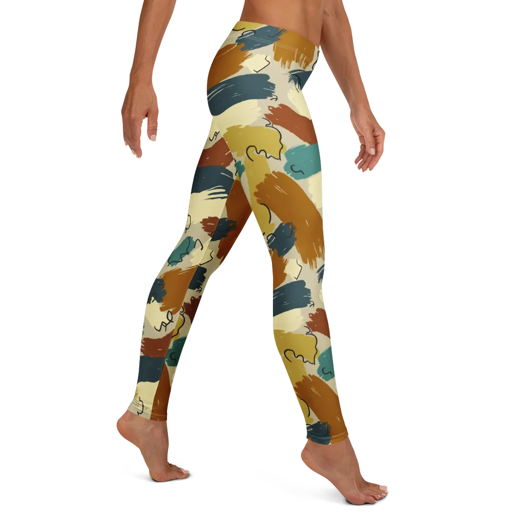 Ochre Gesture on Leggings — Right