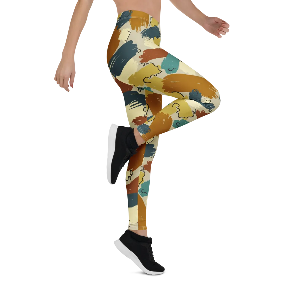 Ochre Gesture on Leggings — Right