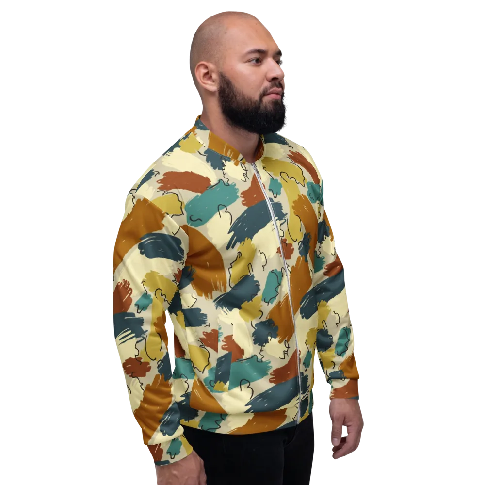 Ochre Gesture on Bomber Jacket — Right