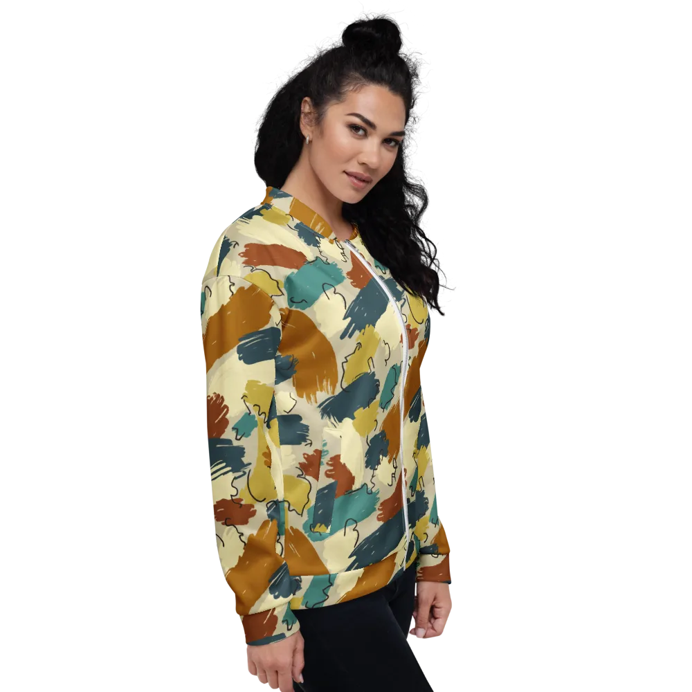 Ochre Gesture on Bomber Jacket — Right