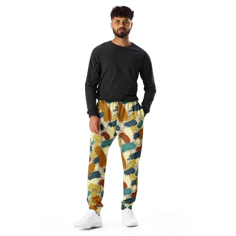 Ochre Gesture on Men's Joggers — Front