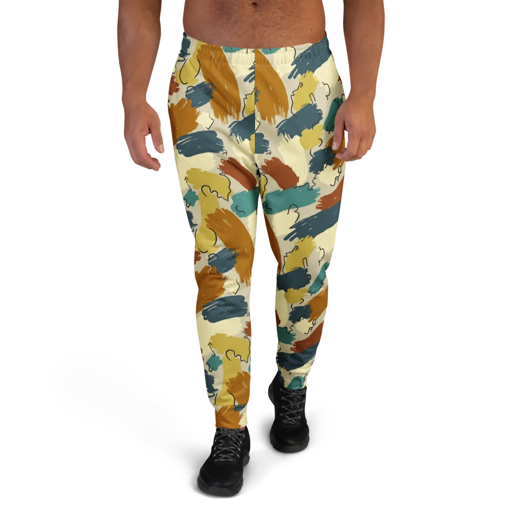 Ochre Gesture on Men's Joggers — Front