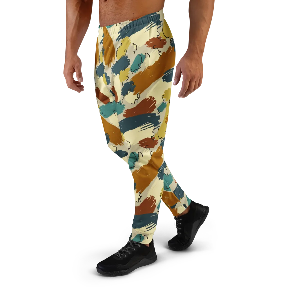 Ochre Gesture on Men's Joggers — Left