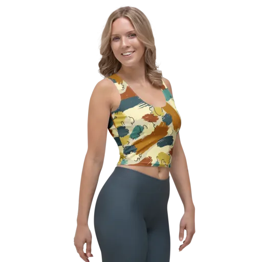 Ochre Gesture on a Crop Top
