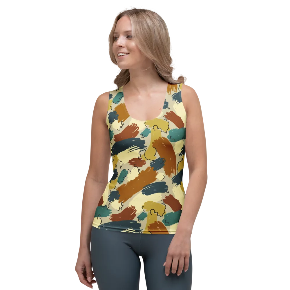 Ochre Gesture on Women's Tank Top — Front