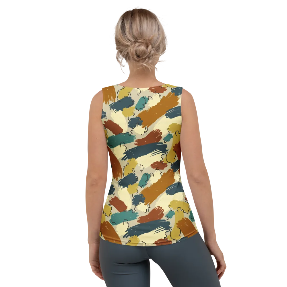 Ochre Gesture on Women's Tank Top — Back