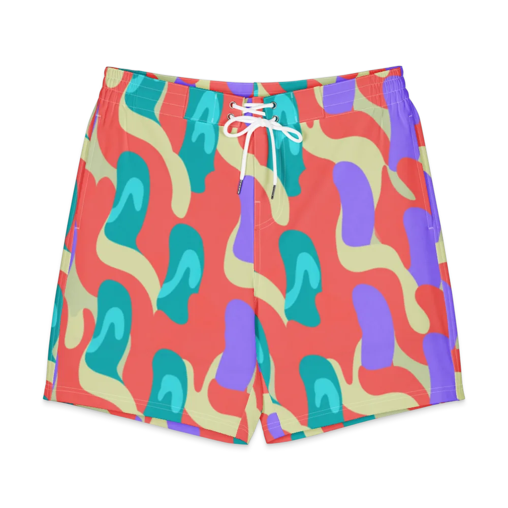 Meltwater Dance on Men's Board Shorts — Front