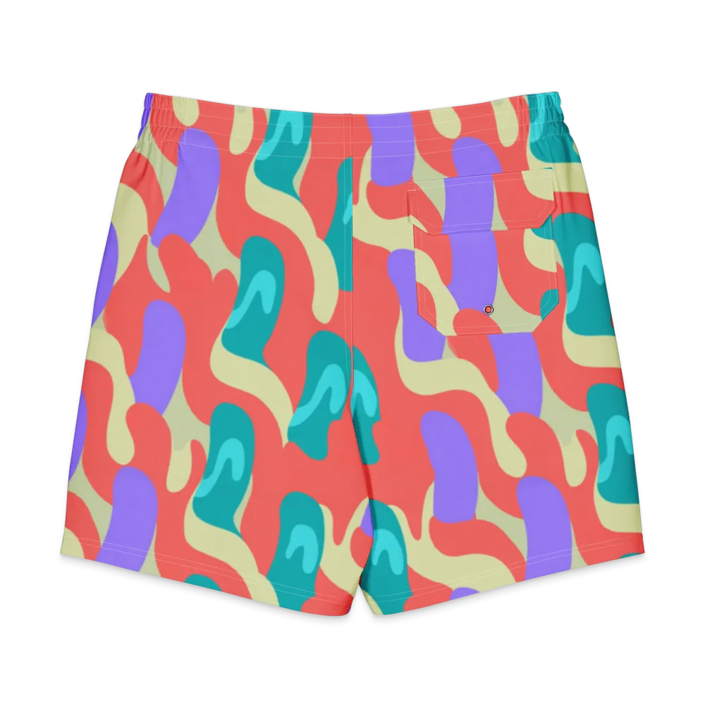 Meltwater Dance on Men's Board Shorts — Back