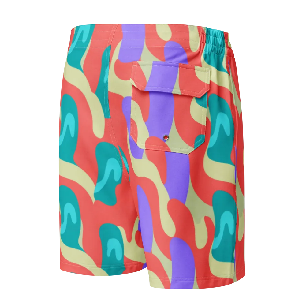 Meltwater Dance on Men's Board Shorts — Back