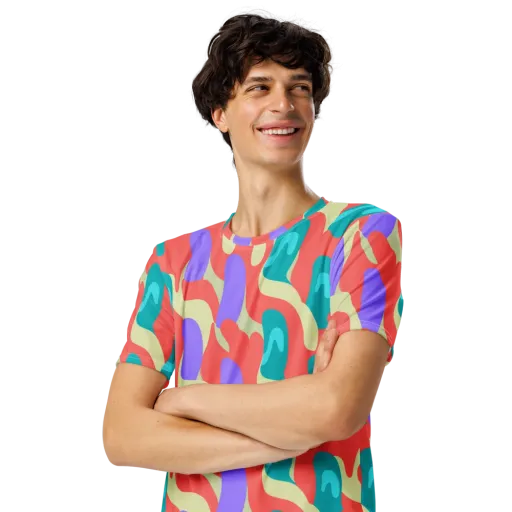Meltwater Dance on a Men's Crew Neck T-Shirt