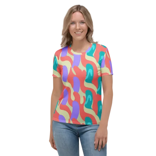 Meltwater Dance on a Women's Crew Neck T-Shirt