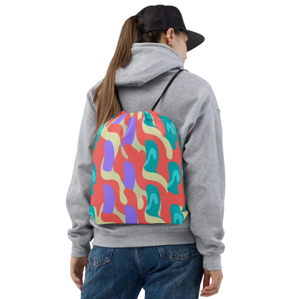 Meltwater Dance on Drawstring Bag — Front