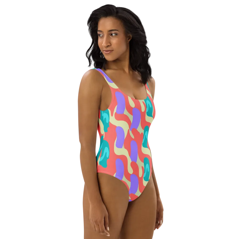 Meltwater Dance on One-Piece Swimsuit — Right