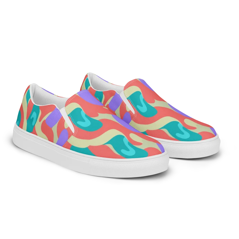 Meltwater Dance on Women's Slip-On Canvas Shoes — Right Front