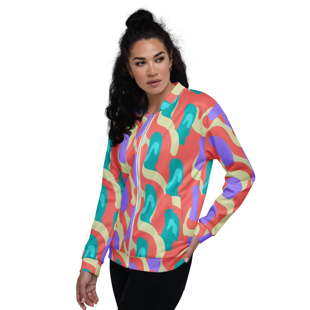 Meltwater Dance on Bomber Jacket — Left