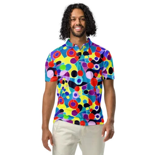 Prism Playground on a Men's Slim Fit Polo Shirt