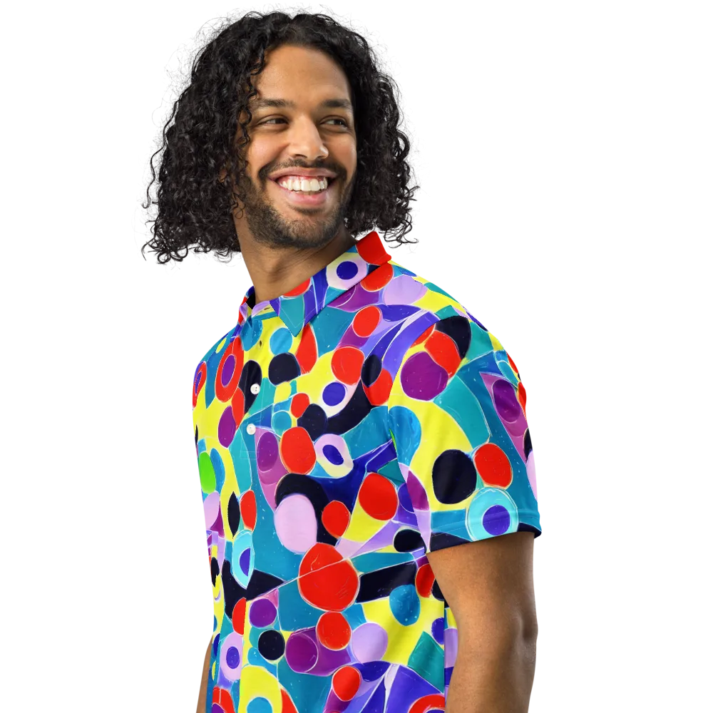Prism Playground on Men's Slim Fit Polo Shirt — Left Front