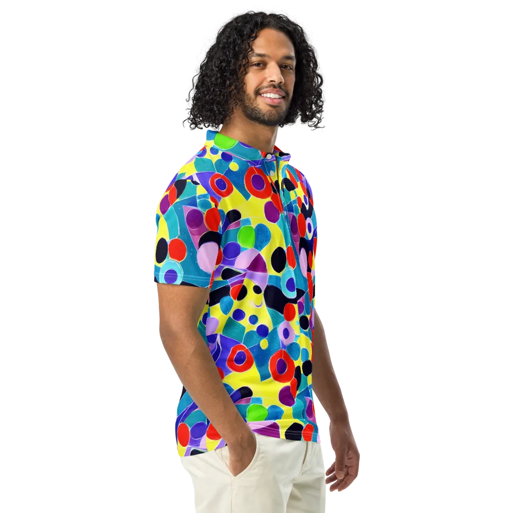 Prism Playground on Men's Slim Fit Polo Shirt — Right Front