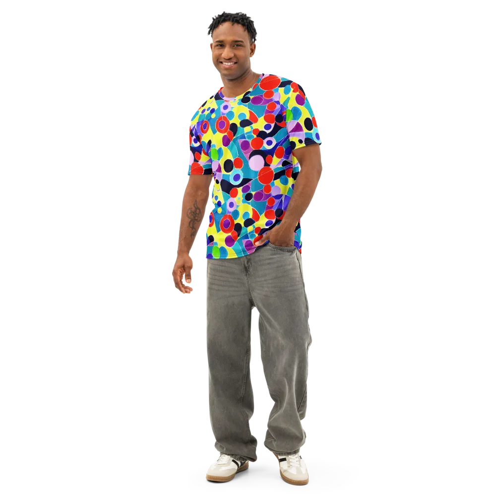 Prism Playground on Men's Cotton Crew Neck T-Shirt — Front