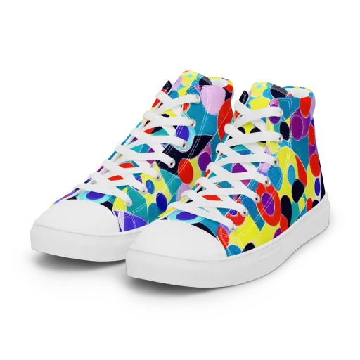Prism Playground on a Women's High Top Canvas Shoes