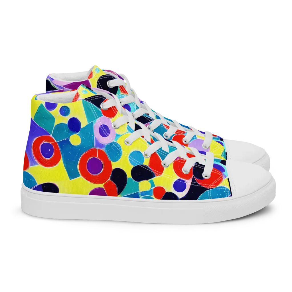 Prism Playground on Women's High Top Canvas Shoes — Right