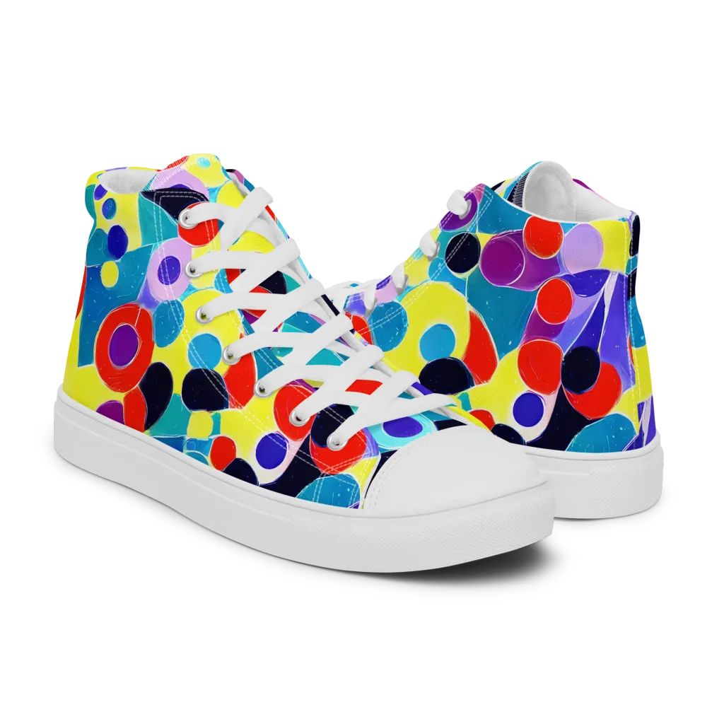 Prism Playground on Women's High Top Canvas Shoes — Right